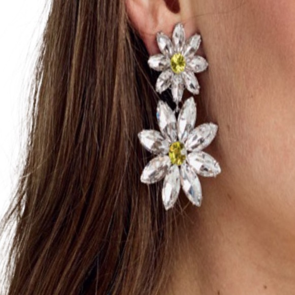 For Love And Lemons Jewelry - For Love And Lemons Marguerite Crystal Daisy Earrings
